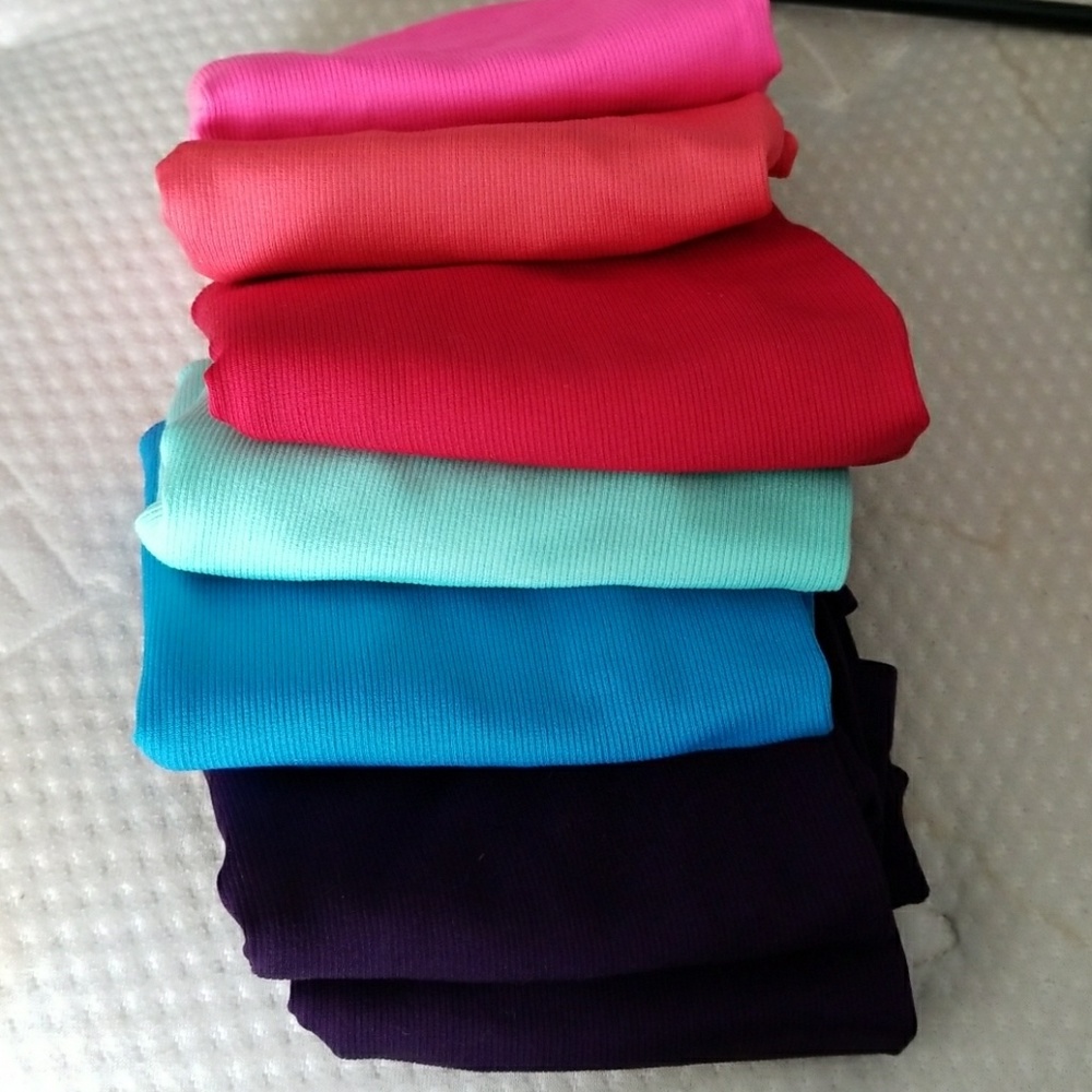 Colorful stretchy razor back tanks